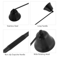 Miniatyrbillede 3 af 6: Fashion rustfrit stål klokkeformet stearinlys Snuffer Wick Trimmer - Sort