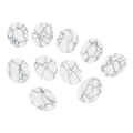 Miniatyrbilde 3 av 8: 10 stk. flate turkise steiner, ovale, blankt utseende, DIY smykkestein, flat turkis for øredobber, armbånd, anheng, hvit 10x14mm (BxL)