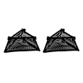 Miniatyrbilde 1 av 8: Stretchbar nettveske i nylon for 2 stk sammenleggbare runde bord - Ideell for camping og utendørs bruk hjemme