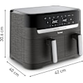 Miniatyrbillede 6 af 6: Luftrøgn - Tefal - Dual Easy Fry & Grill - 2700W - 8,3L - 70% mindre energi Kolgrå