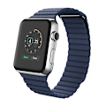 Miniatyrbild 1 av 6: Apple Watch 38mm Läderloop Armband Mörkblå