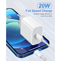 Miniatyrbild 2 av 3: iPhone Snabbladdare USB-C PD 20W 1 meter