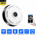 Miniatyrbild 1 av 10: 360° IP Övervakningskamera Panorama Full HD 1080P Wifi