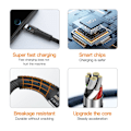 Miniatyrbild 2 av 4: TOTU 33W PD USB-C till Lightning Nylonkabel - 1.5m
