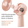 Miniatyrbild 2 av 5: Handhållen fläkt, 2000mAh bärbar fläkt Mini handfläkt, USB uppladdningsbar fläkt, batteridriven liten fläkt