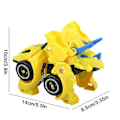 Miniatyrbild 2 av 5: 2 st Transformerande Dinosaurieleksaker Dinosaurie Transformer Bil Leksak Dra Tillbaka Dino Racerbil Födelsedag Julklappsleksaker För Pojkar Och Flickor SS C