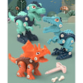 Miniatyrbild 4 av 5: 4x DIY Monterings Dinosaurieleksak DIY Monteringsbyggsats för Barn Ålder 6+