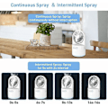 Pikkukuva 4 / 5: Valkoinen Mini Quiet Mist -tuuletin, USB-ladattava kannettava tuuletin, pöytätuuletin Soveltuu makuuhuoneeseen toimistoon ulkokäyttöön