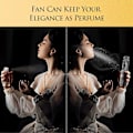 Miniatyrbild 2 av 5: Lady Handheld Fläkt, Uppladdningsbar Liten Personlig Fläkt Kraftfull Tyst Utdragbar Bärbar Fläkt Svart