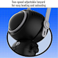 Pikkukuva 4 / 5: Usb Protable tuuletin ripustettava kaula Kädessä pidettävä Lazy Mini Leafless Spaceman tuuletin kaulanauhalla-mustalla
