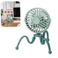 Miniatyrbild 3 av 5: Mini handhållen usb-fläkt med flexibelt stativ (grön)
