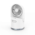 Pikkukuva 2 / 5: Valkoinen Mini Quiet Mist -tuuletin, USB-ladattava kannettava tuuletin, pöytätuuletin Soveltuu makuuhuoneeseen toimistoon ulkokäyttöön