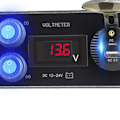 Pikkukuva 3 / 5: Autolaturi 36W Vedenpitävä 4-osainen kytkinpaneeli veneisiin ja asuntovaunuihin Red Light 170mmx65mm