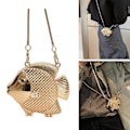 Pikkukuva 2 / 5: Crossbody-käsilaukut Naisten iltalaukku Kalanmuotoinen olkalaukku Muotikäsilaukku Satchel-laukku Lahjat Silver