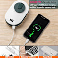 Pikkukuva 3 / 5: Kannettava kaulaan kiinnitettävä tuuletin, Hands-Free Mini Personal -tuuletin USB-ladattava, Clip-On vyötärötuuletin, 3 nopeusasetusta