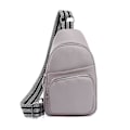 Pikkukuva 1 / 5: Monipuolinen vyölaukku pieni crossbody-laukku säädettävällä hihnalla tyylikäs naisten rintalaukku PU-laukku sopii päivittäisiin retkiin valkoinen Gray