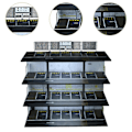 Miniatyrbild 3 av 3: 1:64 Diecast Bil Display Case Showcase med Ljus för Födelsedagspresent Leksaksbilar Amerikanska Japanese