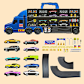Pikkukuva 4 / 5: Hauler-rata-autonheitto kuljetusauto lelu 3 4 5 6 -vuotiaille lapsille pojille blue