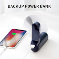 Miniatyrbild 4 av 5: Bärbar handhållen fläkt, handfläkt med minifickor, liten batteridriven 14-21 timmar Tyst personlig fläkt