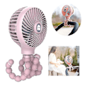 Pikkukuva 2 / 5: Pink-Mini Handheld Henkilökohtainen Kannettava Tuuletin Lastenrattaat Tuuletin Autonistuin Tuuletin Pöytätuuletin 29*11*8cm