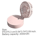 Pikkukuva 2 / 5: Mini Desktop Spray tuuletin paristolla (vaaleanpunainen)
