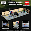 Miniatyrbild 1 av 5: 1:64 G FANS Bilgarage Diorama Modell Med LED-lampor Parkeringsplatser Stad DIY Modellset Kan Kombineras med Städer 710029
