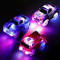 Pikkukuva 3 / 5: Kilpa-auto - 9,5 cm x 5 cm, 3 kpl (kilpa-auto, poliisiauto, paloauto) 5 vilkkuvalla LED-valolla, taikaleluja lapsille 3 4 5 6 7+