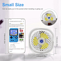 Miniatyrbild 2 av 5: USB-fläkt Tyst skrivbordsfläkt med 2000mAh batteri Mini portabel fläkt 360 rotationsbordsfläkt 3 hastigheter med