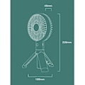 Pikkukuva 2 / 5: USB-ladattava kannettava pieni käsituuletin (valkoinen)