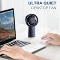 Miniatyrbild 3 av 5: Handhållen minifläkt, liten handfläkt, portabel USB-uppladdningsbar fickfläkt [4000mAh
