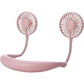 Miniatyrbild 1 av 5: (Rosa) Bärbar halsfläkt, USB-laddningsbar fläkt med 3 justerbara hastigheter, laddningsbar bärbar halsfläkt med LED-ljus