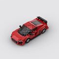 Miniatyrbild 1 av 5: Moc Superbil R8 412 Delar Racing Speed Champion Racer Byggklossar Kreativa Garageleksaker För Pojkar Presenter Leksaksbilar