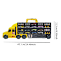 Pikkukuva 2 / 5: Hauler-rata-autonheitto kuljetusauto lelu 3 4 5 6 -vuotiaille lapsille pojille sininen yellow