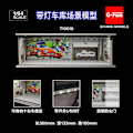 Miniatyrbild 4 av 5: 1:64 G FANS Bilgarage Diorama Modell Med LED-lampor Parkeringsplatser Stad DIY Modellset Kan Kombineras med Städer 710011A tools