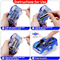 Pikkukuva 4 / 5: Kilpa-auto - 9,5 cm x 5 cm, 3 kpl (kilpa-auto, poliisiauto, paloauto) 5 vilkkuvalla LED-valolla, taikaleluja lapsille 3 4 5 6 7+
