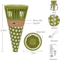 Miniatyrbild 2 av 5: 2020 Bärbar handhållen fläkt, USB-minificka hängande halsfläkt med glassform för utomhus- och inomhusaktiviteter på sommaren (grön)