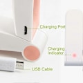 Pikkukuva 3 / 5: Henkilökohtainen tuuletin Kädessä pidettävä tuuletin Mini USB-pöytätuuletin Kannettava matkatuuletin Ladattava taskutuuletin Sopii