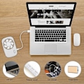 Miniatyrbild 4 av 5: Handhållen Fläkt Mini Fläkt Kraftfull Liten Bärbar Fläkt Hastighet Justerbar USB Uppladdningsbar Kylning Vit