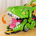Miniatyrbild 3 av 5: Lastbilsleksaker för småbarn för 3 4 5 6 år gamla pojkar, Leksaksbilar, bilbana, dinosaurietransportbil, Tran green