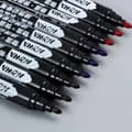 Miniatyrbillede 2 af 5: Et sæt med 10 sorte tuschpenne med en bred spids til permanent markering og annotering 50 sort 50 black