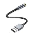 USB till 3,5 mm (hona) ljudadapter Grå