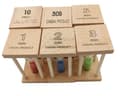 Trätimglas 30 Sekunder+1+2+3+5+10 Minuter Timer Set Anpassade Hantverk Ornament 6st