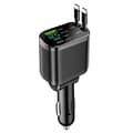 5-i-1 USB-C 100W snabb billaddare | Billaddare med infällbara kablar