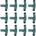 12-pak 16 mm 3-vejs PVC-forbindere til kraftig drivhusramme