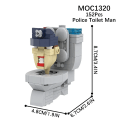 Miniatyrbild 2 av 2: Gamer Skibidi Toalett Action Figur Byggsten Leksaker TV Man P Toilet Man 152Pcs