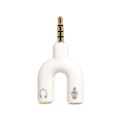 Miniatyrbilde 2 av 5: Y Dual Audio 3,5 mm Splitterkabeladapter Praktisk lydlinje 1 til 2 AUX-kabel Hodetelefon 3,5 mm adapter 1 hann til 2 hunn red