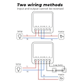 Miniatyrbilde 5 av 5: 1-10 stk Tuya Mini 16a Wifi-brytermodul med Smart Life-app, 2-veis kontroll,