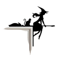 Miniatyrbillede 1 af 5: 2024 Nyeste Metal Søde Kattedør Topper: Halloween Dør Dekoration Ramme Hjørne three mice