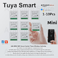 Miniatyrbilde 2 av 5: 1-10 stk Tuya Mini 16a Wifi-brytermodul med Smart Life-app, 2-veis kontroll,