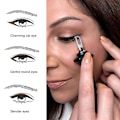 Miniatyrbilde 2 av 5: 1 sett gjenbrukbar silikon eyeliner børste med en børstehode enkel ingen-hopp eyeliner gel eyeliner børste skjelvende hender nybegynner kosmetikk 1pc brown eyeliner